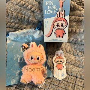 Official Popmart Pin For Love Labubu Letter U